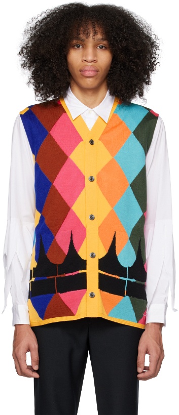 Photo: Comme des Garçons Homme Plus Multicolor Jacquard Vest
