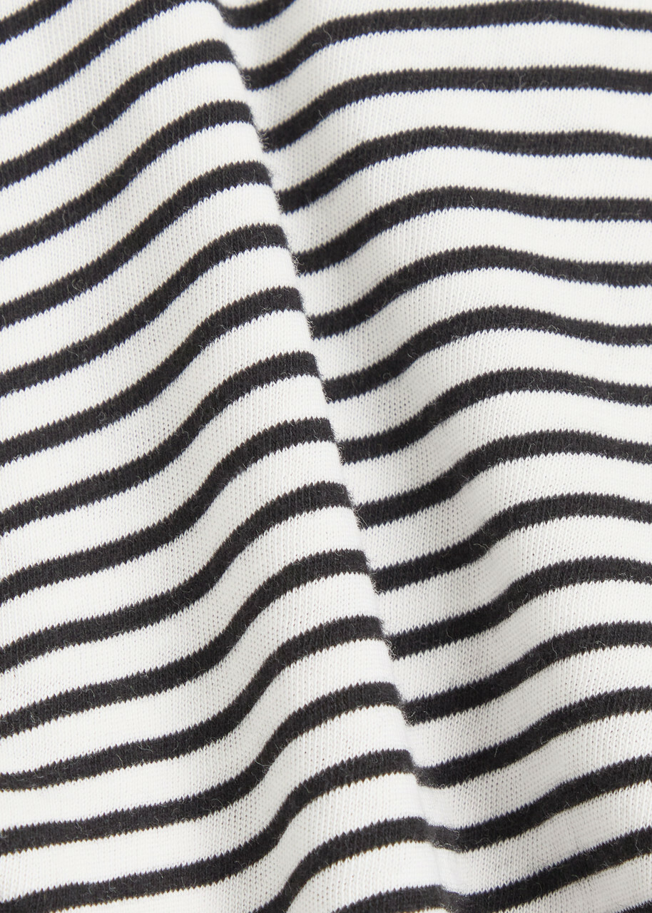 Eileen Fisher Striped Cotton-knit T-shirt Black And White