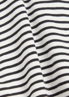 Eileen Fisher Striped Cotton-knit T-shirt Black And White