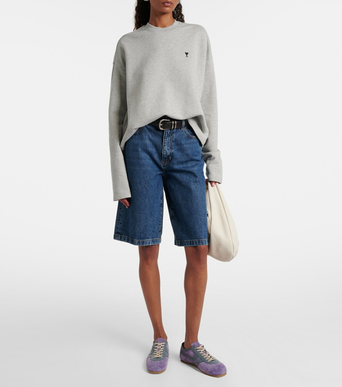 Ami Paris Ami de Cœur cotton fleece sweatshirt