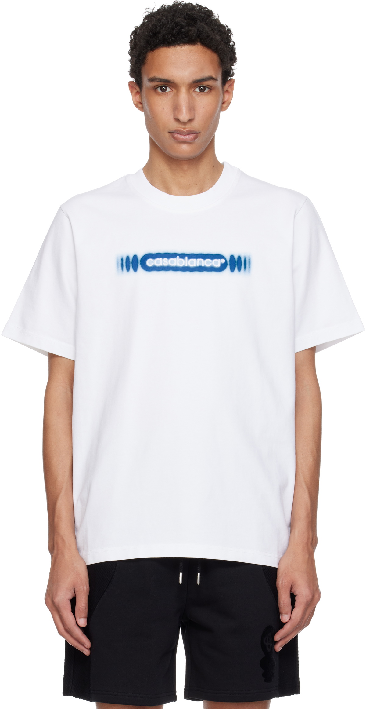 Casablanca White Radiating Logo Classic T-shirt