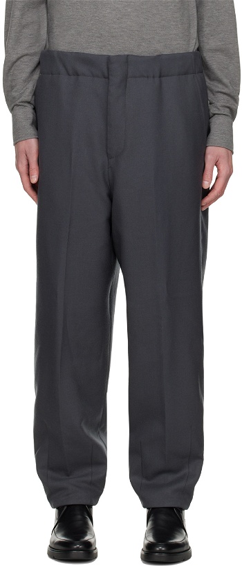 Photo: ZEGNA Gray Padded Trousers