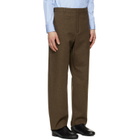 Jil Sander Brown Wool Melton Trousers