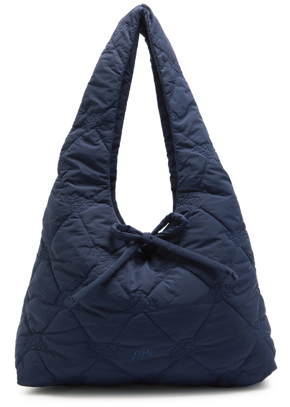 Photo: Damson Madder Roisin Quilted Hobo bag - Navy - One Size
