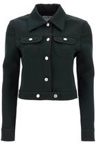 COURREGES twill trucker jacket in Black