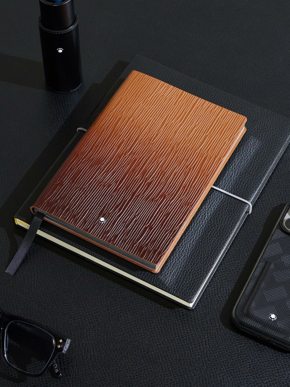 Montblanc - Medium Dégradé Corteccia Sfumato Leather Notebook