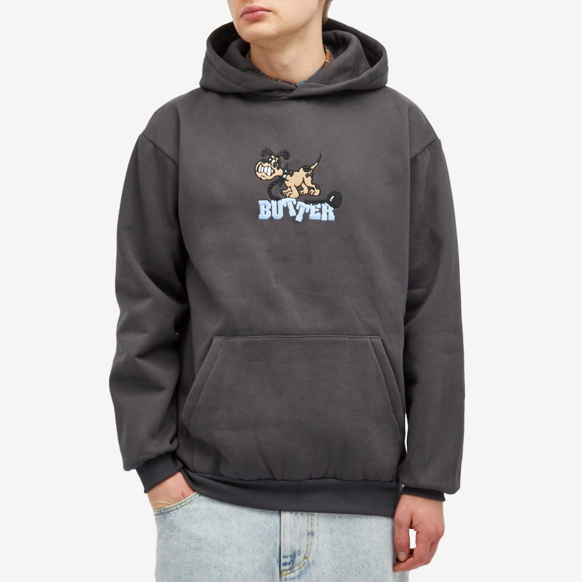 【BUTTER GOODS】Unleash Pullover Hood Washed Black Butter Goods Men's Unleash Hoodie in Washed Black Butter Goods