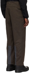 GR10K Brown Folded Belt Trousers