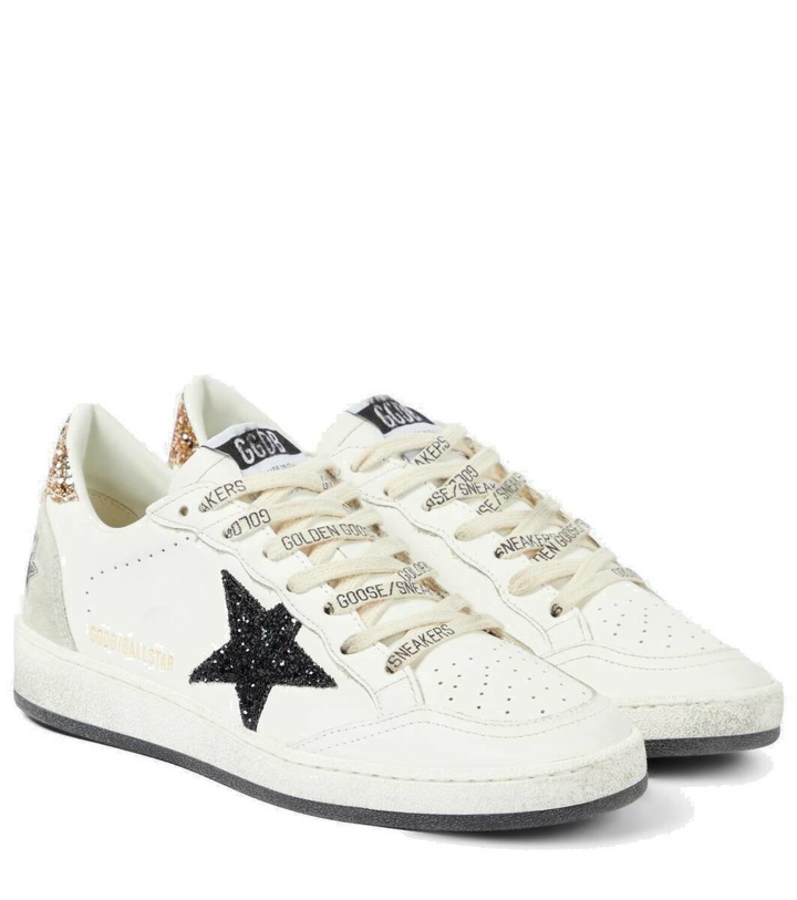 Photo: Golden Goose Ball Star glitter leather sneakers