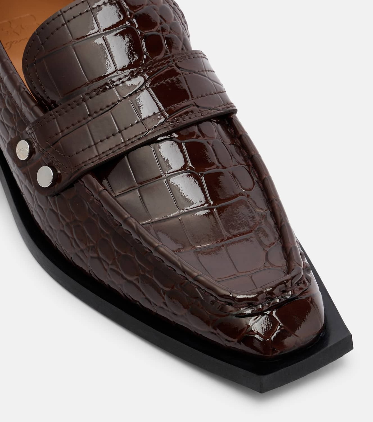 Ganni Studs faux leather loafers