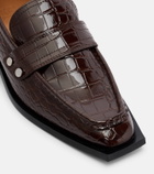 Ganni Studs faux leather loafers