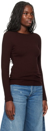 Citizens of Humanity Burgundy Bina Crewneck T-shirt