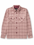 Portuguese Flannel - Todder Prince of Wales Checked Wool-Tweed Overshirt - Pink