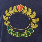 Burberry Men's Addiscombe Laurel Logo Crew Sweat in Dark Charcoal Blue