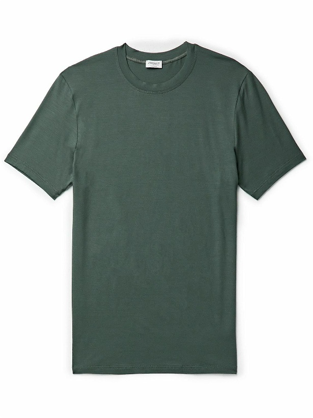 Photo: Zimmerli - Pureness Stretch-Micro Modal T-Shirt - Green