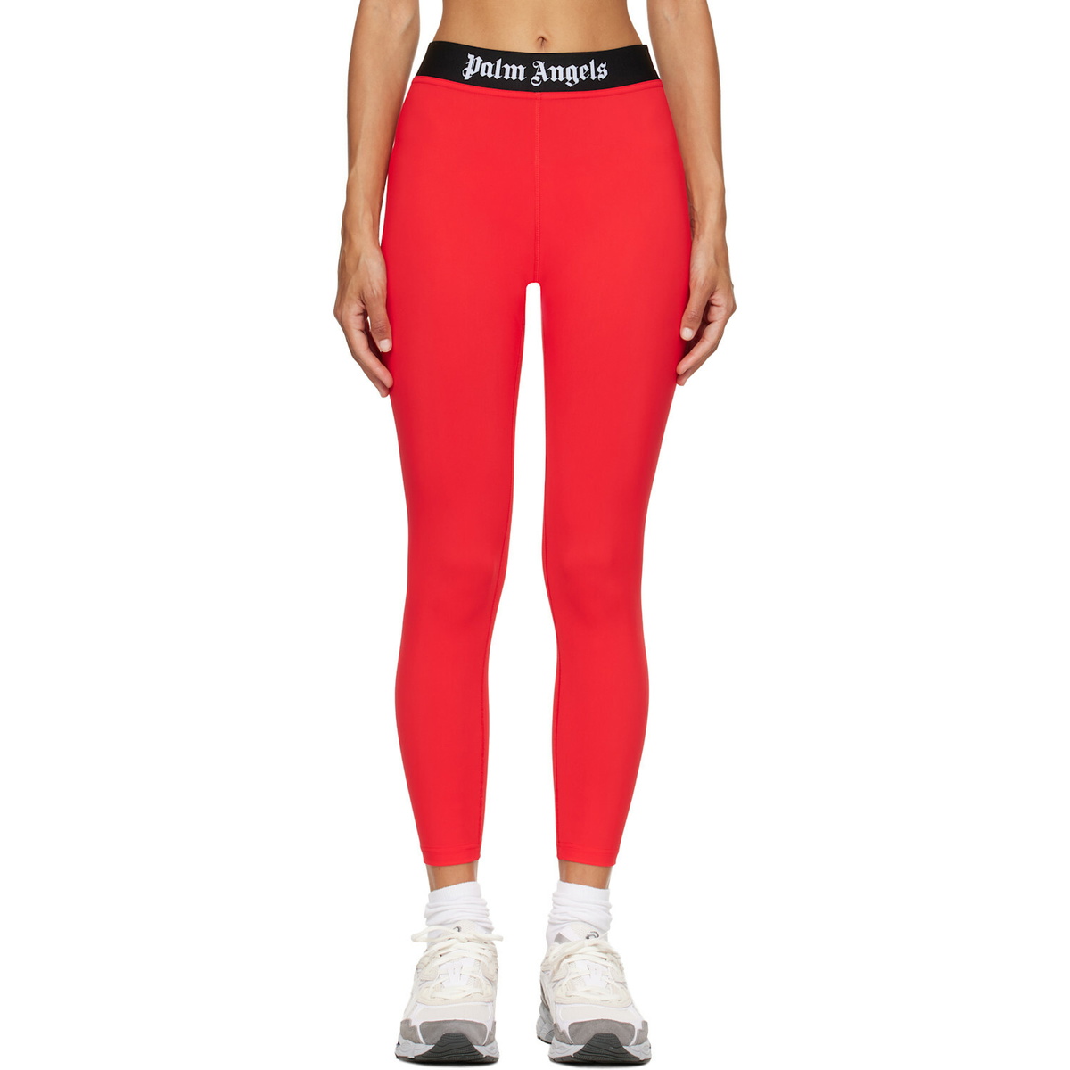 Palm Angels Red Classic Logo Sport Leggings