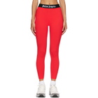 Palm Angels Red Classic Logo Sport Leggings