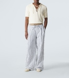 Dolce&Gabbana Striped poplin wide-leg pants