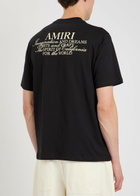 Amiri Spirit Logo-appliquéd Cotton T-shirt Black