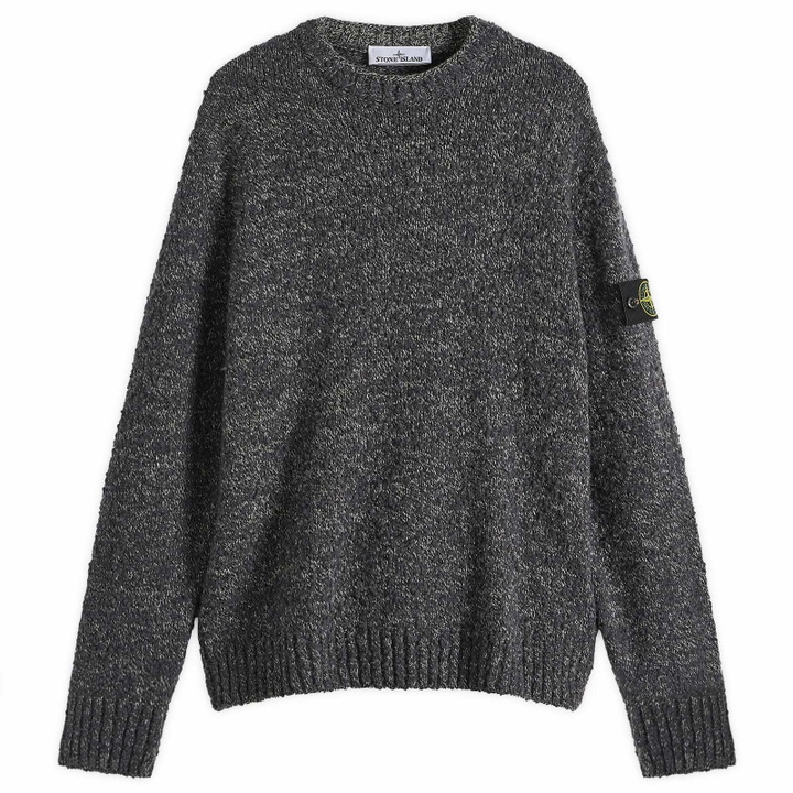 Photo: Stone Island Men's Speckled Wool Nylon Jumper in Lead Melange