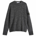 Stone Island Men's Speckled Wool Nylon Jumper in Lead Melange