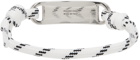 Balenciaga White Logo Plate Bracelet
