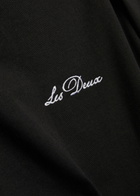 Les Deux Logo-embroidered Cotton T-shirt Black