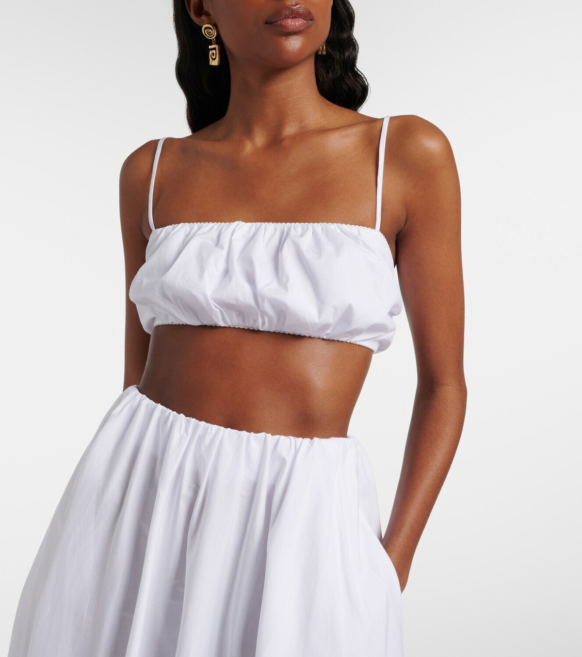 Staud Fiore cotton crop top