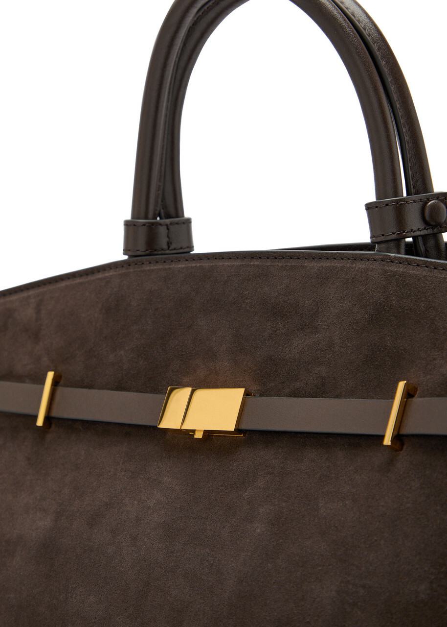 Demellier The Hudson Grained Leather top Handle bag - Dark Brown - One Size