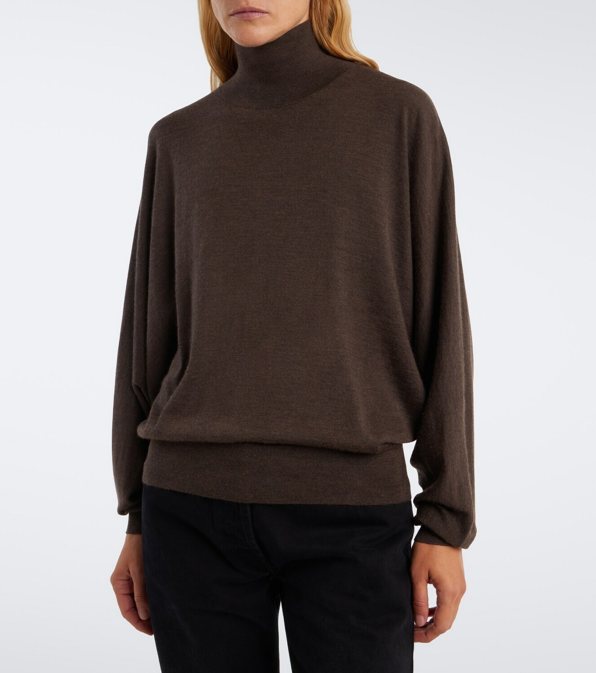 The Row Leith cashmere and silk turtleneck sweater