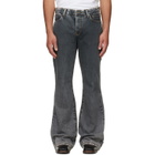 COÛT DE LA LIBERTÉ Black Jimmy Ecru Twill Flare Jeans