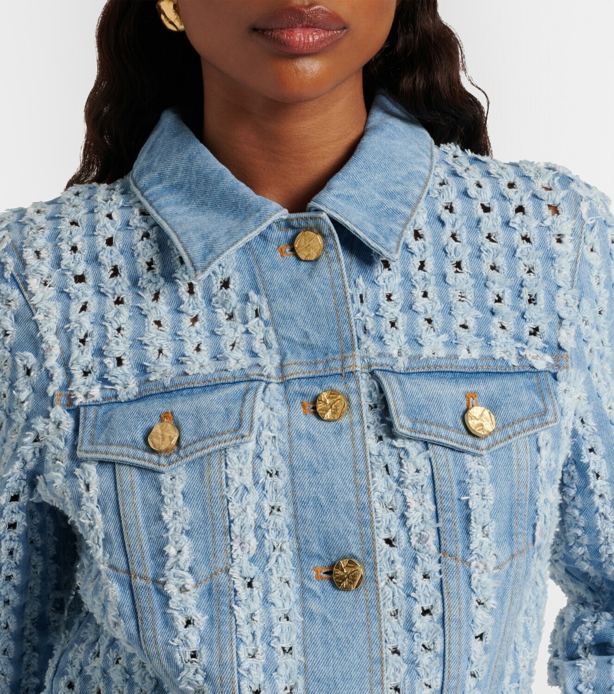 Nina Ricci Striped denim jacket