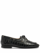 BALLY 10mm Pathy Croc Embossed Leather Loafers