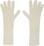 Jil Sander SSENSE Exclusive Off-White Wool Gloves