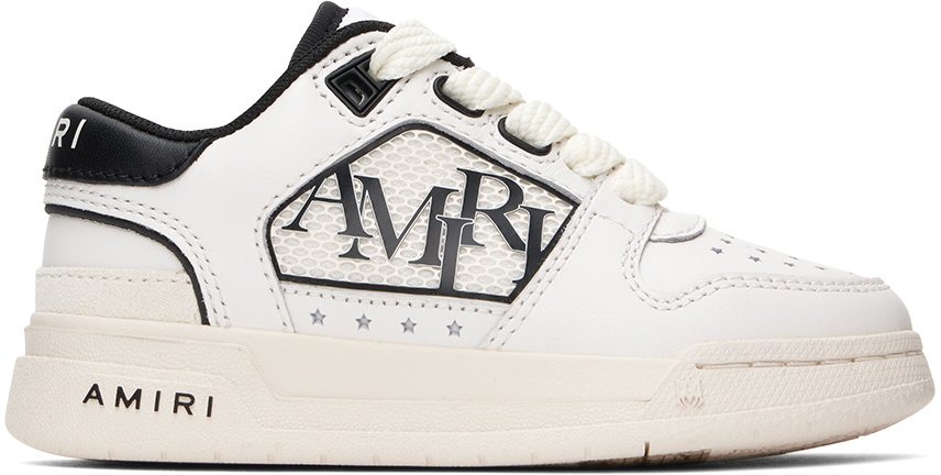 AMIRI Kids White & Black Classic Low Sneakers Amiri