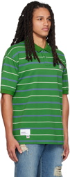 AAPE by A Bathing Ape Green Striped Polo