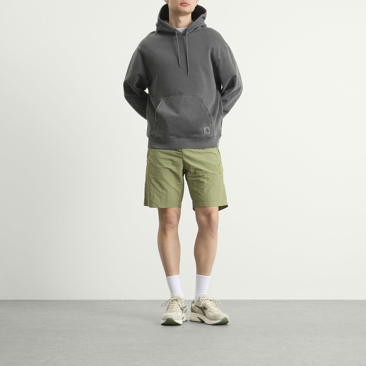 Diadora Men's Run Valley Shorts in Sage Green