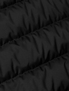 Moncler - Longue Saison Wool Twill-Panelled Quilted Shell Down Jacket - Black