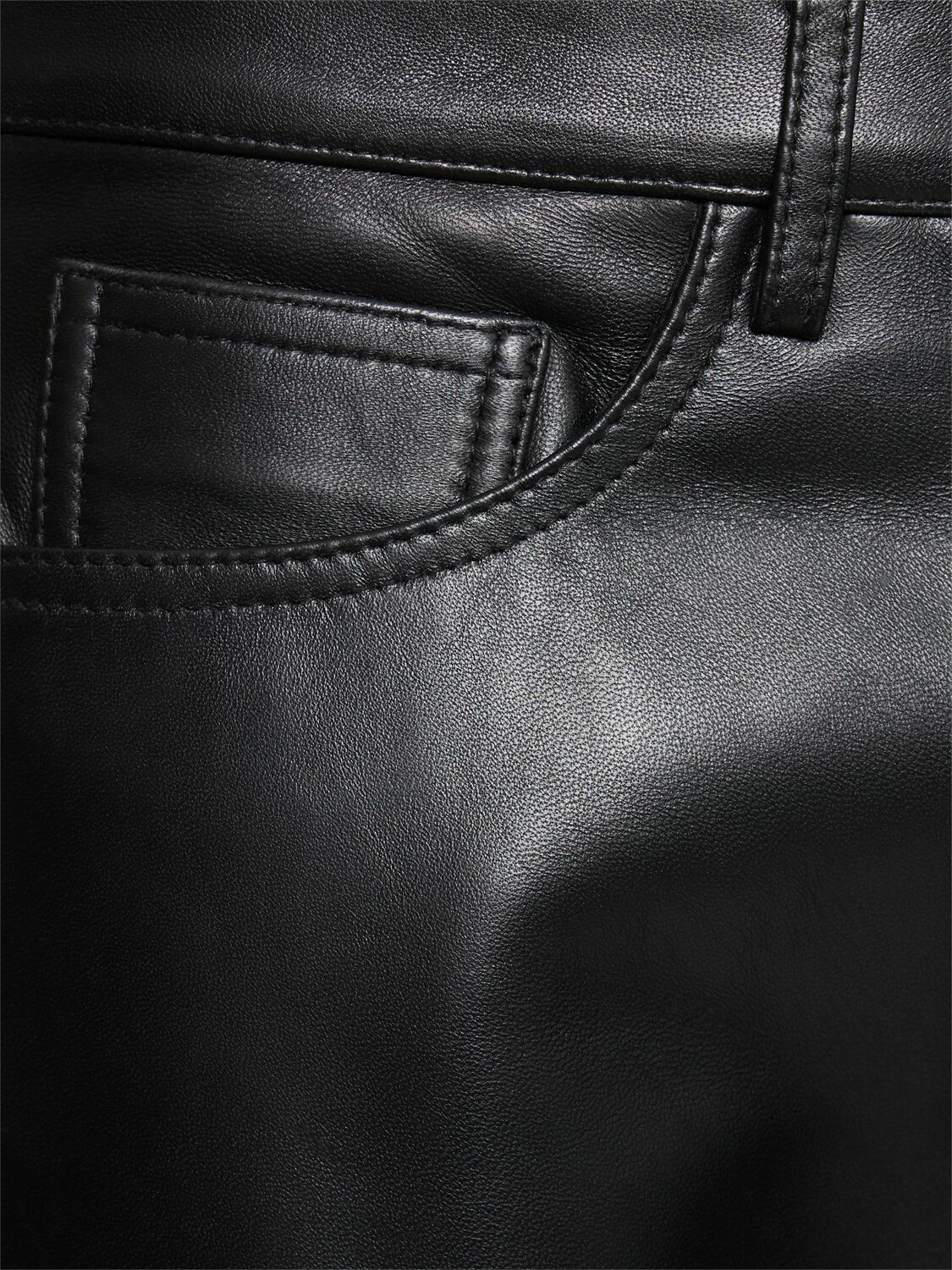 SUNFLOWER Straight Twist Leather Pants