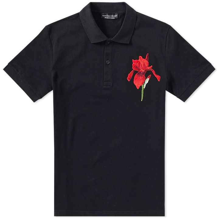 Photo: Alexander McQueen Embroidered Iris Polo