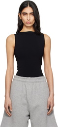 Entire Studios Black Boat Neck Top