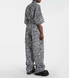 Vetements Printed high-rise cotton wide-leg pants