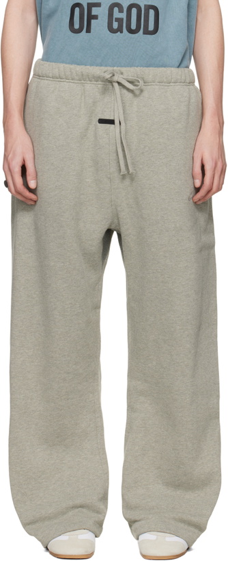 Photo: Fear of God ESSENTIALS Gray Signature Flare Sweatpants