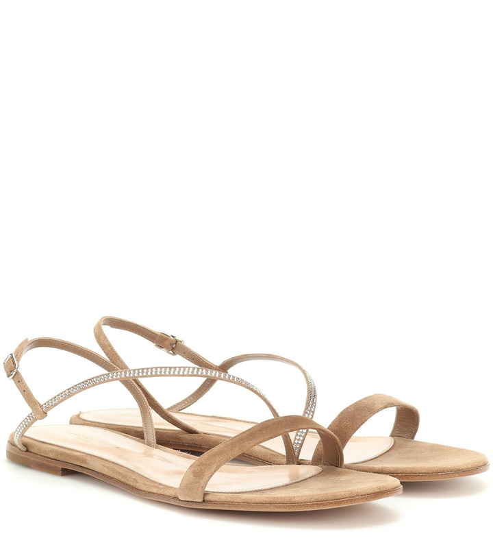 Photo: Gianvito Rossi - Manhattan embellished suede sandals