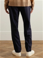 Officine Générale - Drew Tapered Pleated Virgin Wool Trousers - Blue