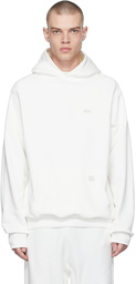 Advisory Board Crystals White Cotton Hoodie