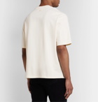 AMI - Logo-Appliquéd Cotton-Jersey T-Shirt - Neutrals