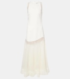Simkhai Zakaria mesh-trimmed maxi dress