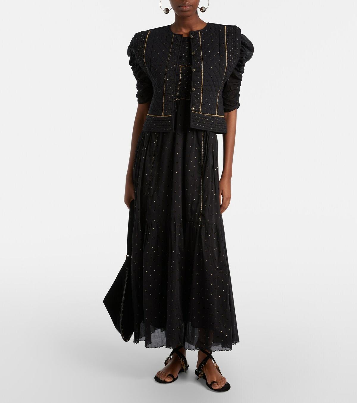 Marant Etoile Sichene polka-dot cotton midi dress