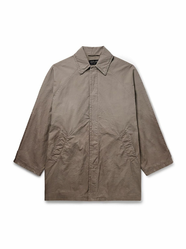 Photo: Balenciaga - Oversized Distressed Cotton-Ripstop Car Coat - Neutrals